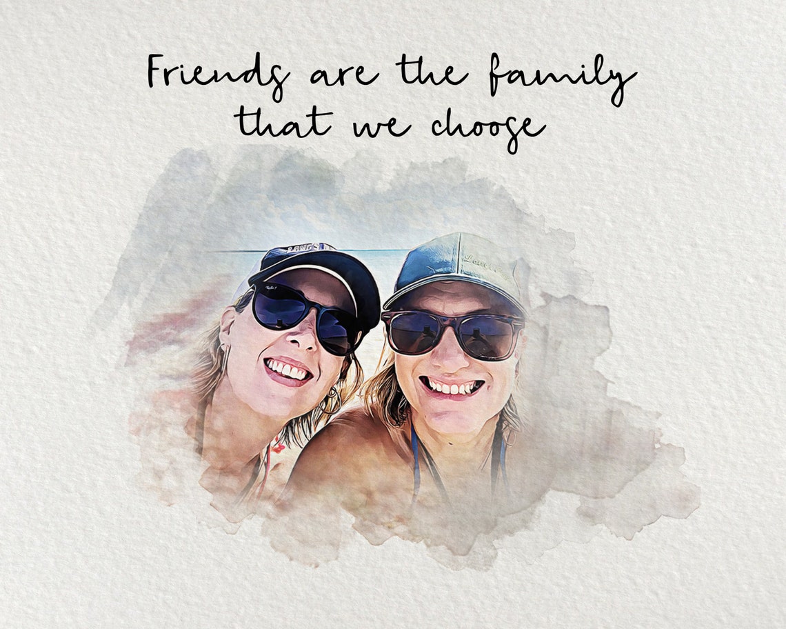 Personalised Best Friend Print Best Friend Gift Best Friend Portrait Friendship Gift Birthday Bestie Gifts Birthday Gift For Her - Image 7