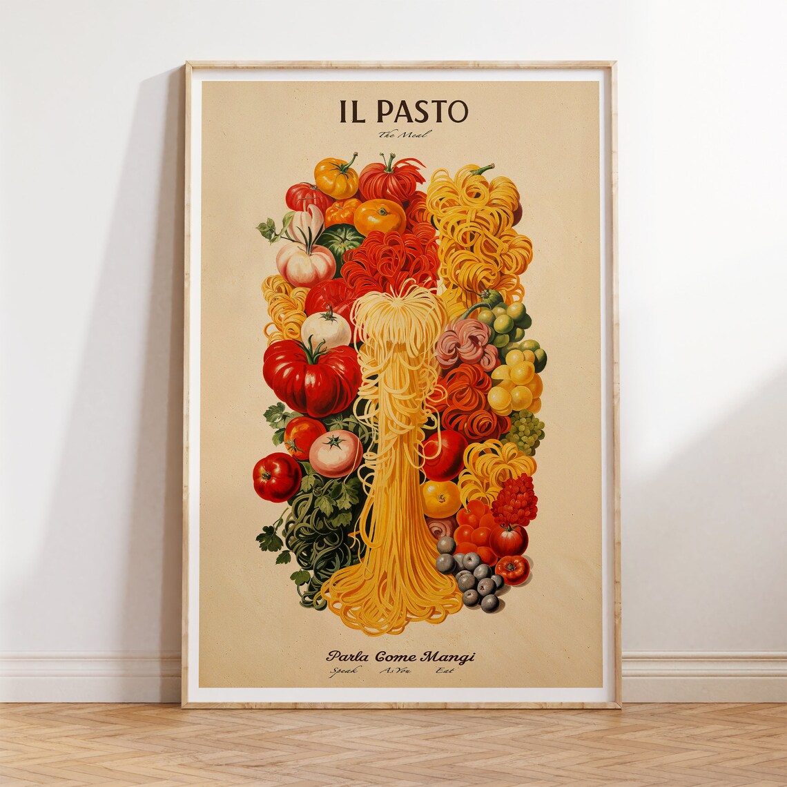 Il Pasto The Meal Pasta Vintage Kitchen Art Print