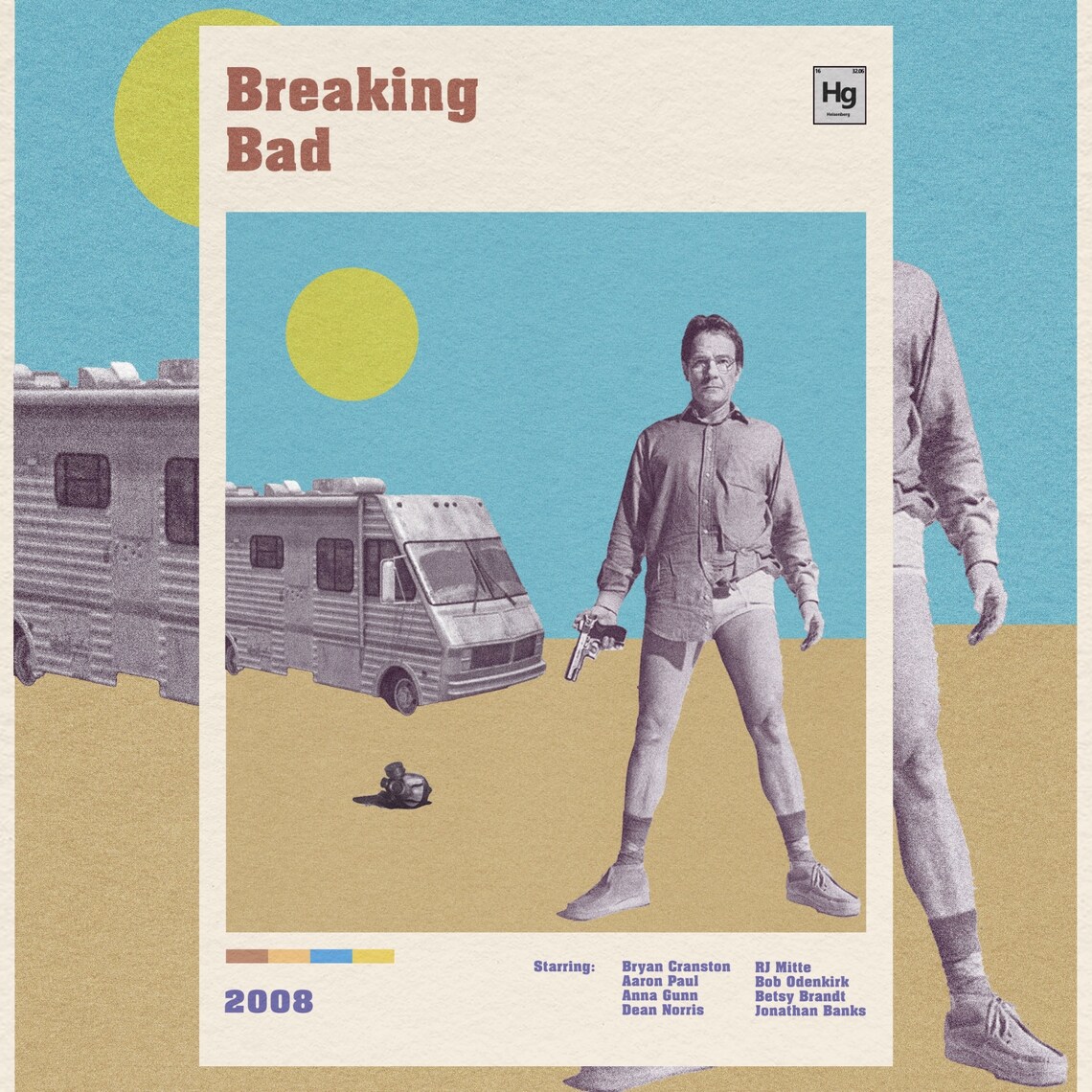 Breaking Bad 2008 TV Series Retro Desert RV Drama Movie Poster - Image 4