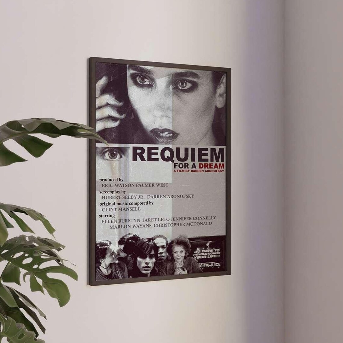 Requiem For A Dream Retro Movie Poster, Minimalist Art Print