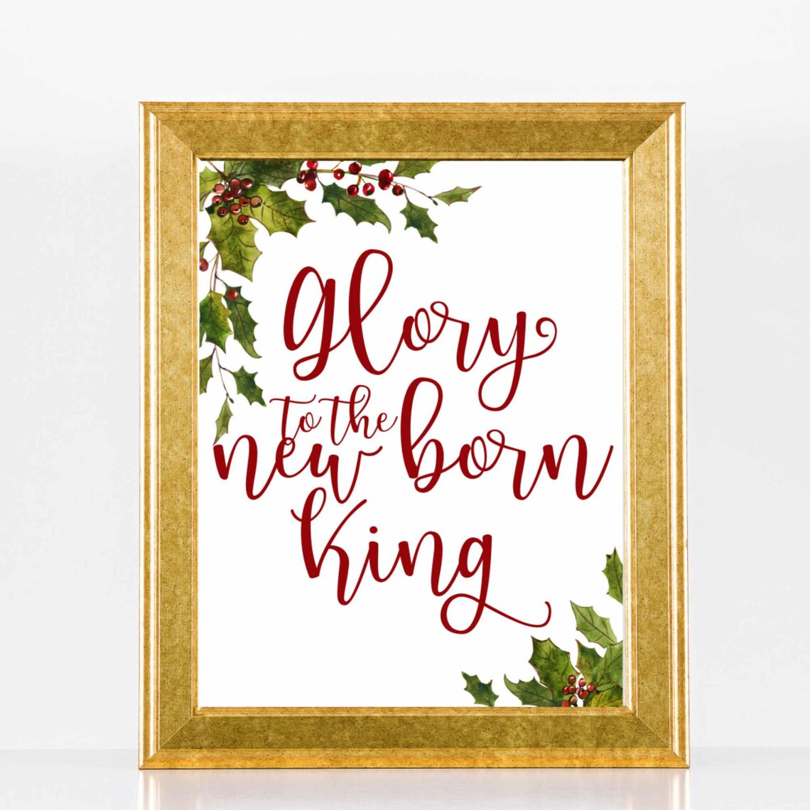 Glory To The New Born King Christmas Art Print