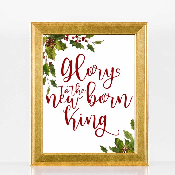 Glory To The New Born King Christmas Art Print