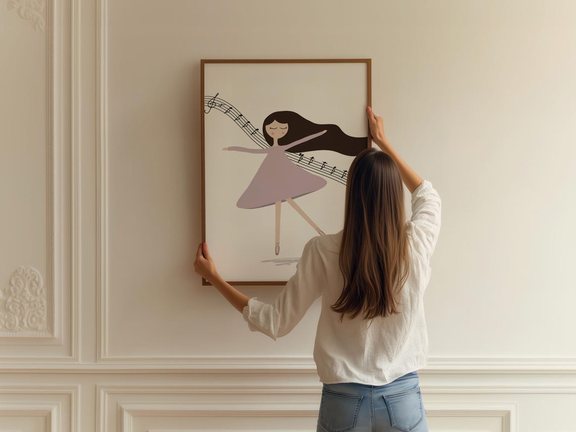 Ballerina Nina Art Print Ballerina Print Ballerina Wall Art Ballerina Wall Decor Ballet Gifts For Teacher - Image 2