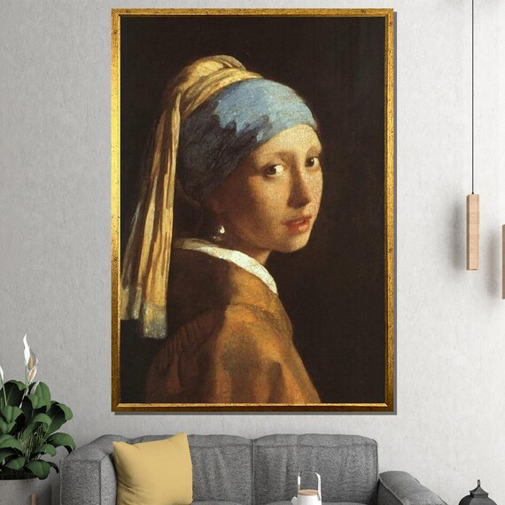 Johannes Vermeer Girl with a Pearl Earring Classic Portrait Art Poster