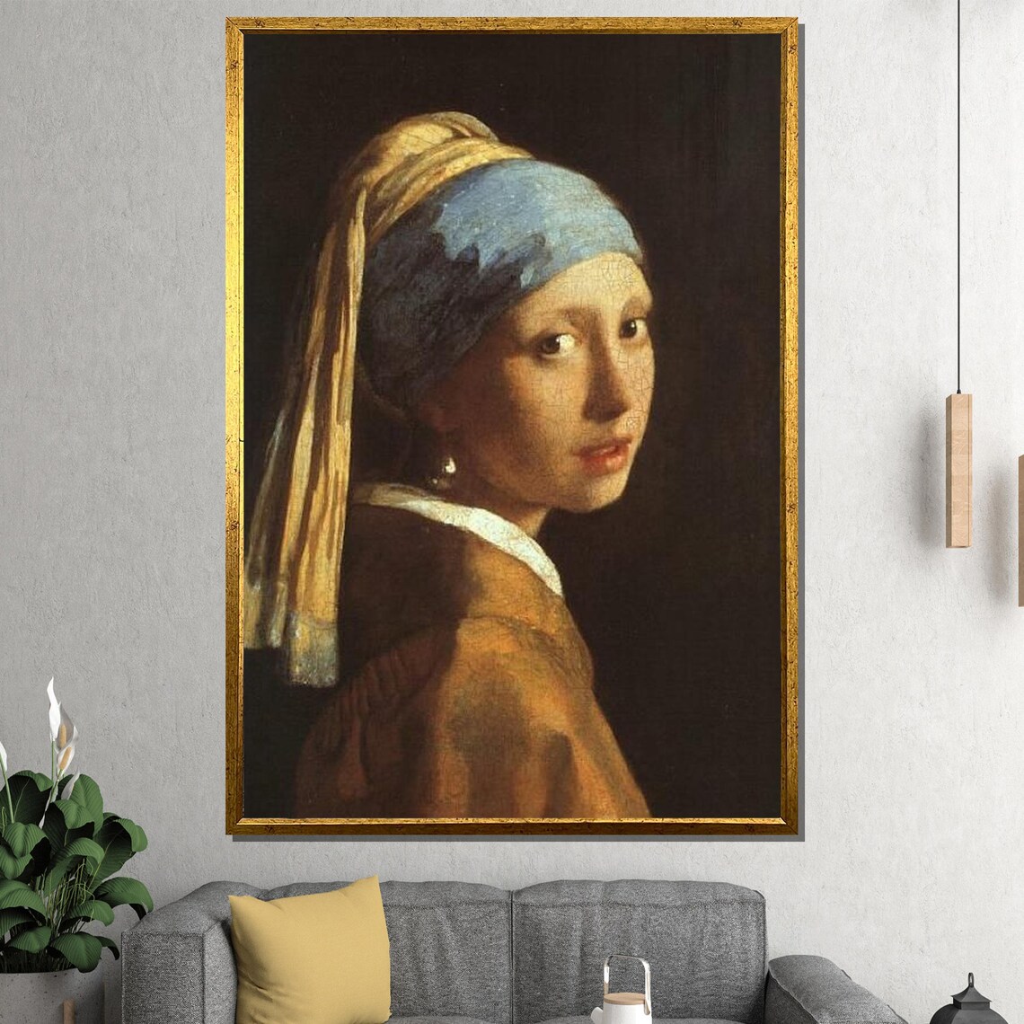Johannes Vermeer Girl with a Pearl Earring Classic Portrait Art Poster