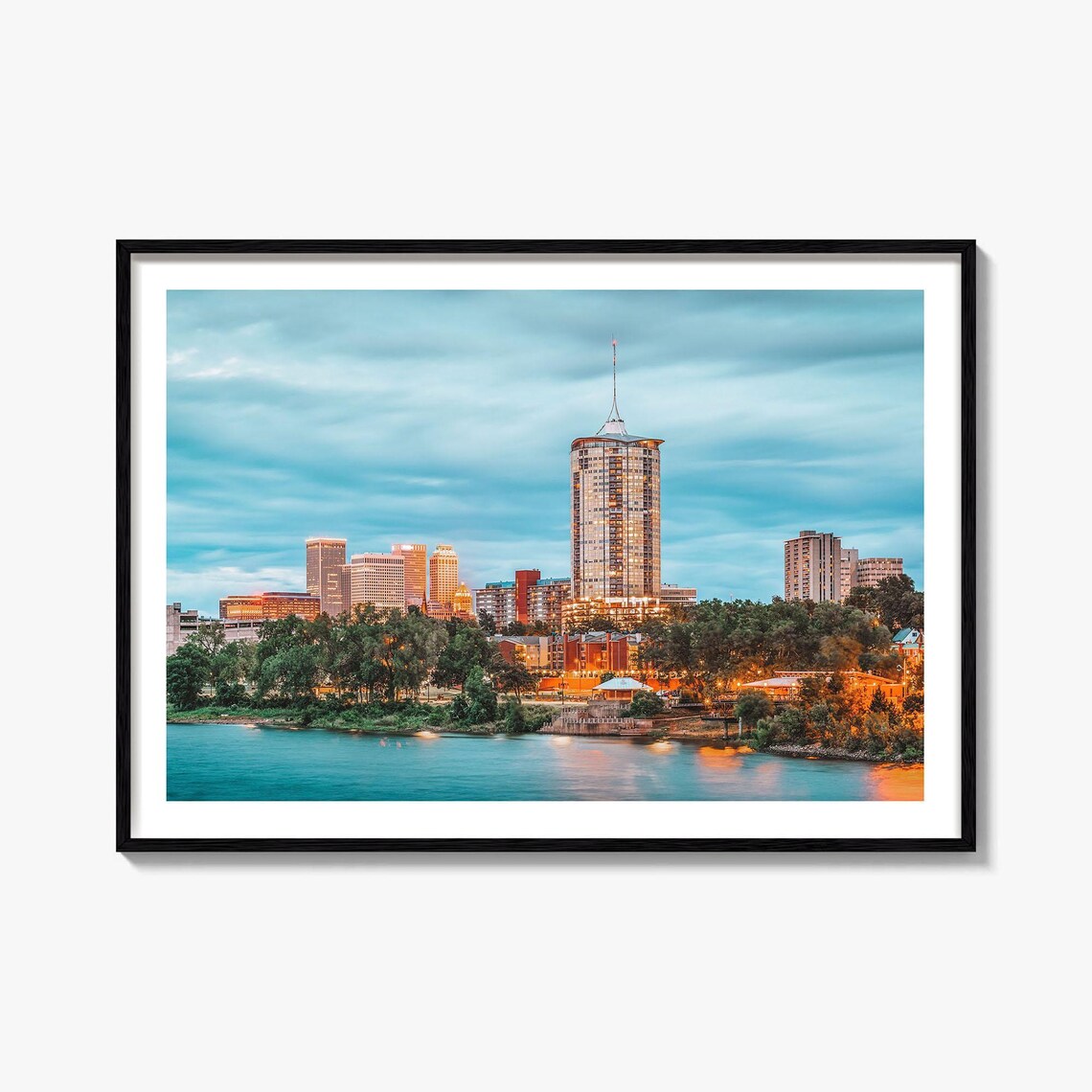 Tulsa Travel Street Map Art Print, City Decor