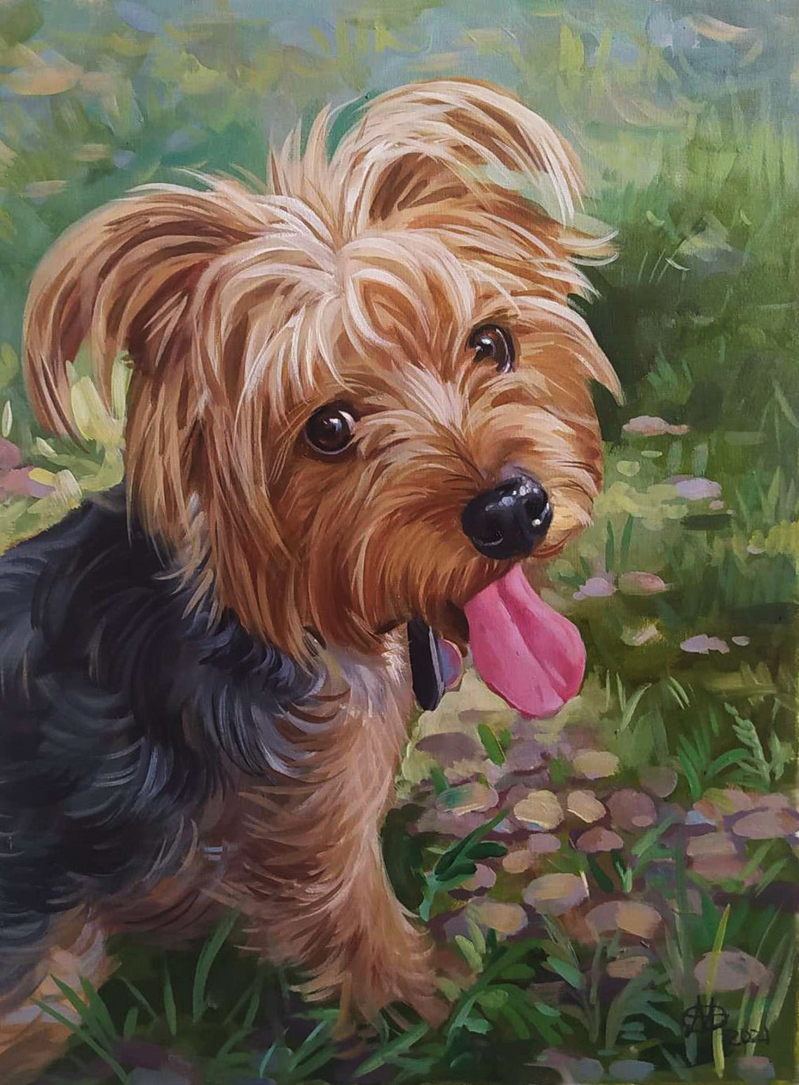 Custom Pet Portraits Painting Dog Portraits Dog Painting Oil Painting On Handmade Pet Portrait Custom Dog Portrait Fathers Day Gift - Image 3