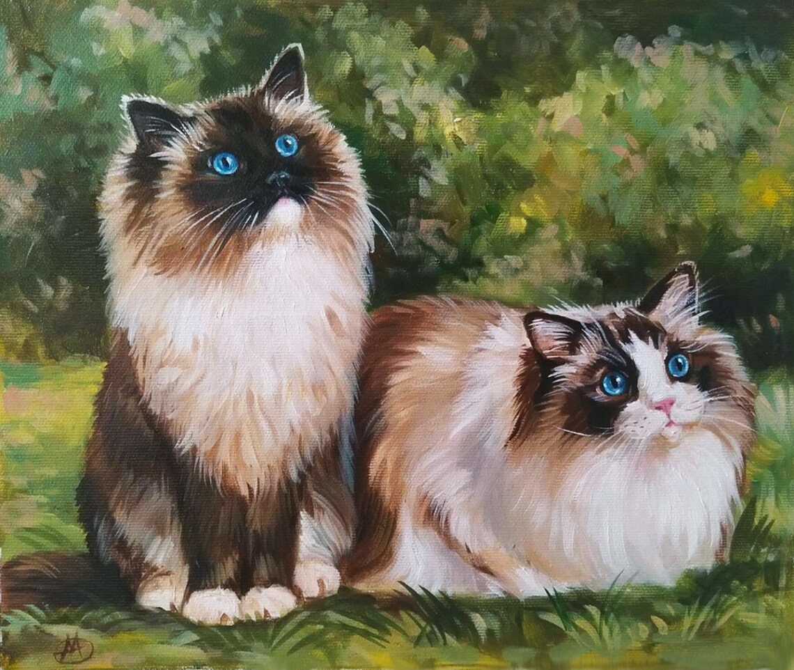 Custom Cat Portrait, Oil-Painting-Style Pet Portrait - Image 2