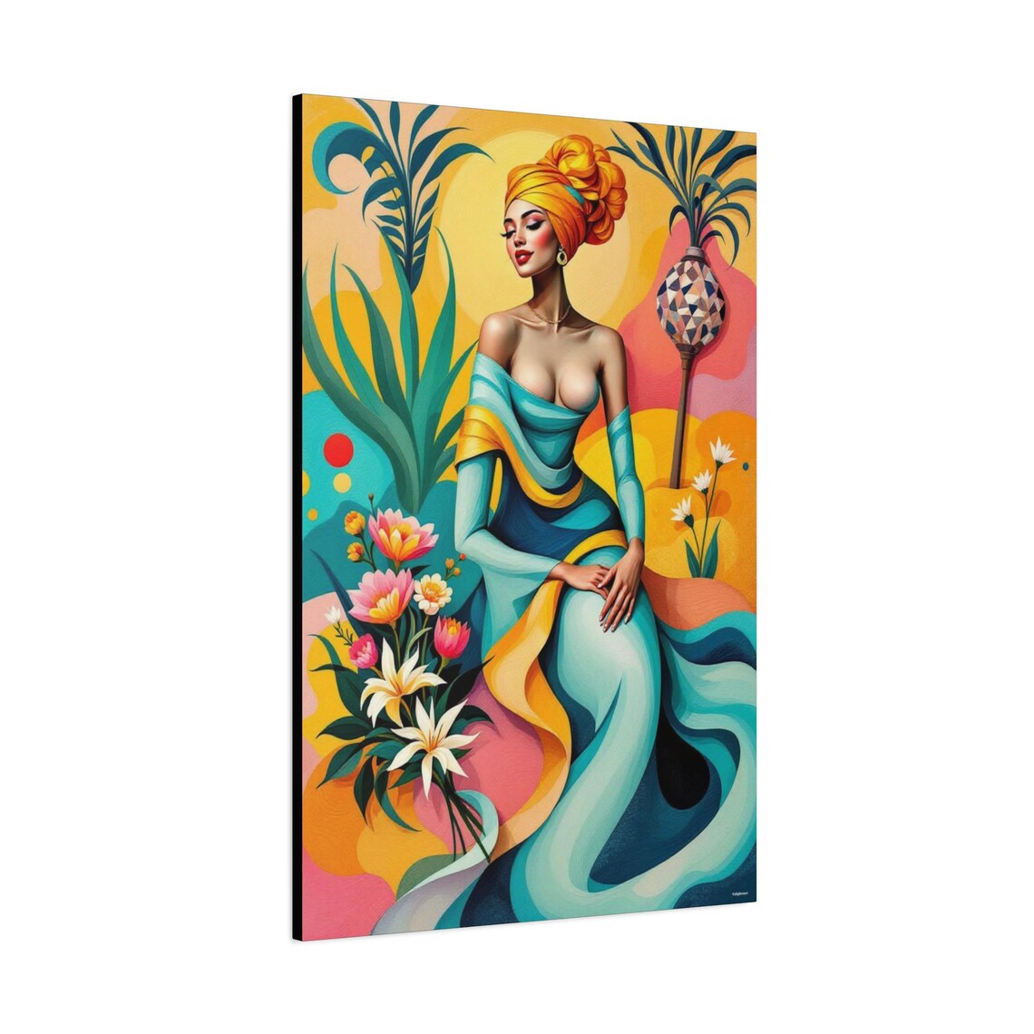 Floral Woman - Botanical Art Print - Image 2