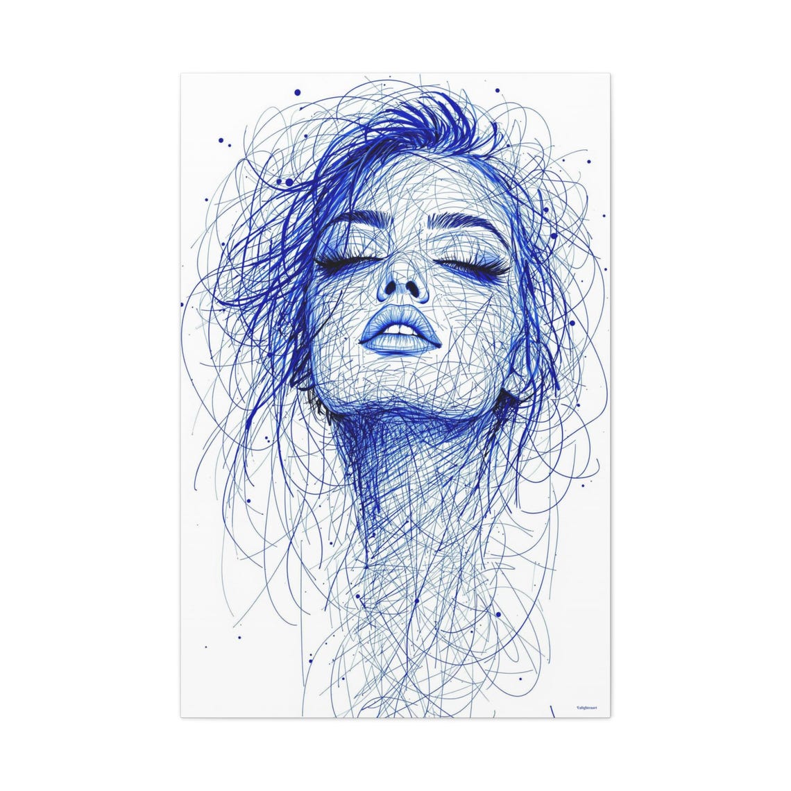Whispers In Blue - Abstract Art - Image 3
