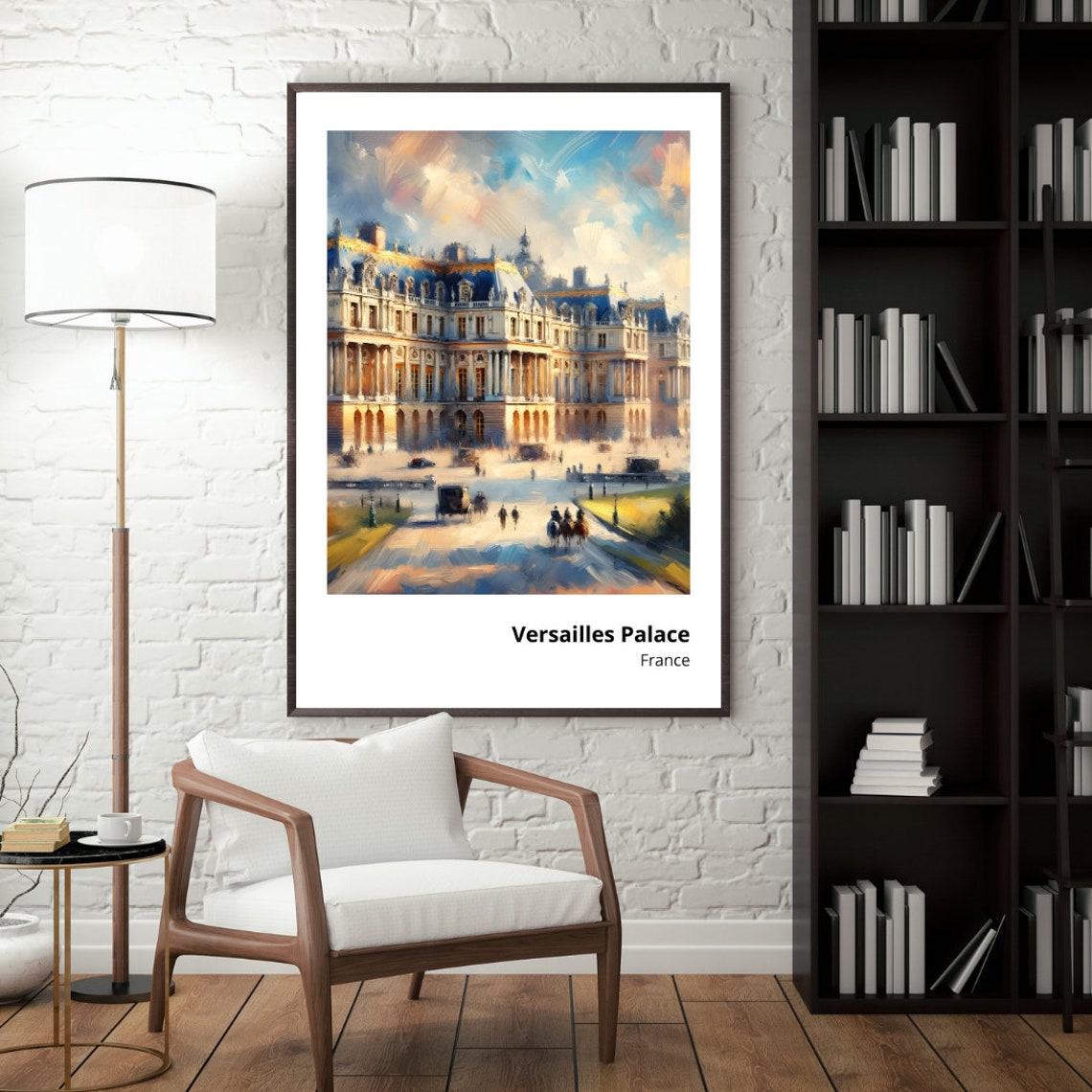Versailles Palace Art Print Stunning Painting Of French Royalty Vibrant And Elegant Wall Decor Majestic French Architecture Art - Image 5