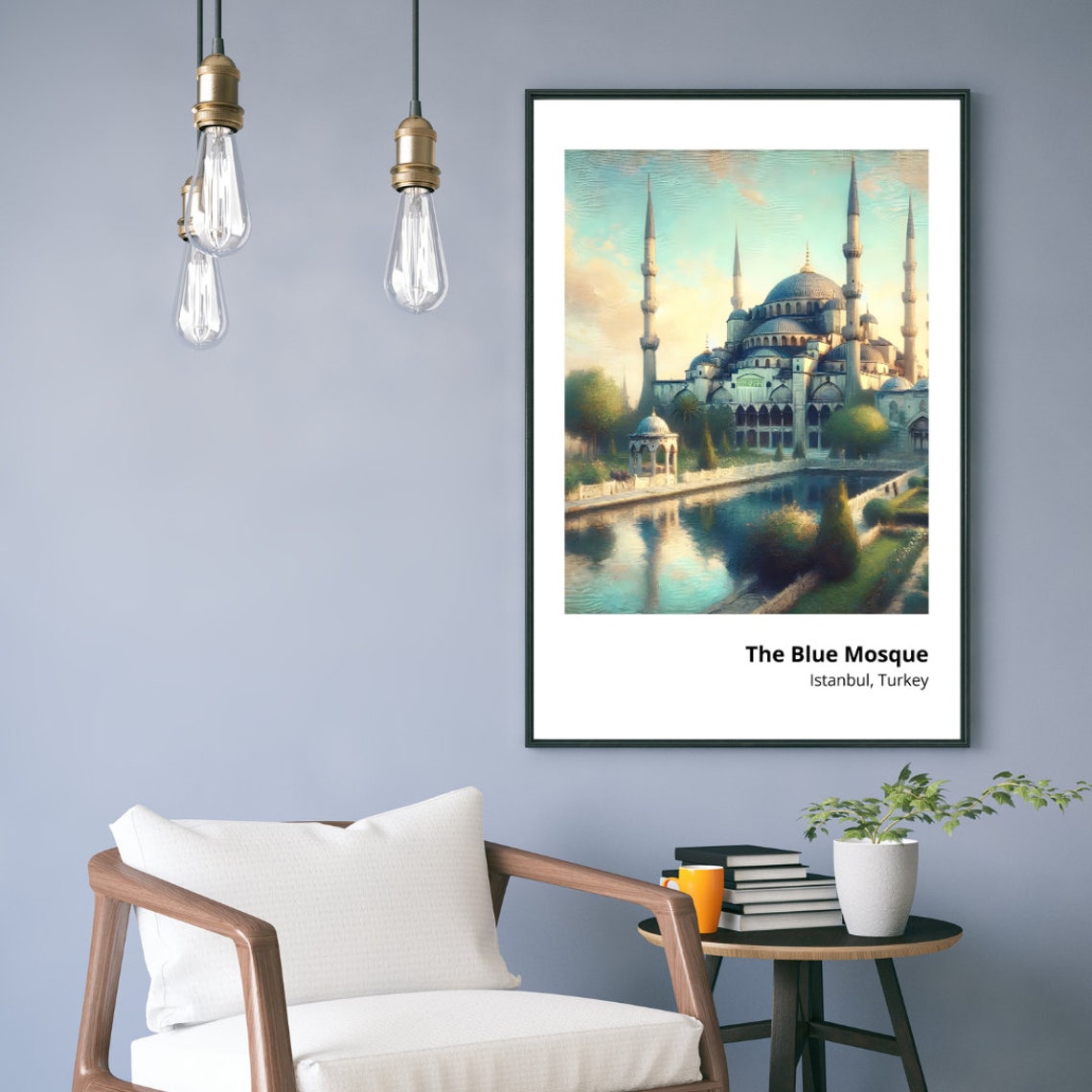 Blue Mosque Istanbul Turkey Ottoman Domes Minarets Serene View Poster - Image 4