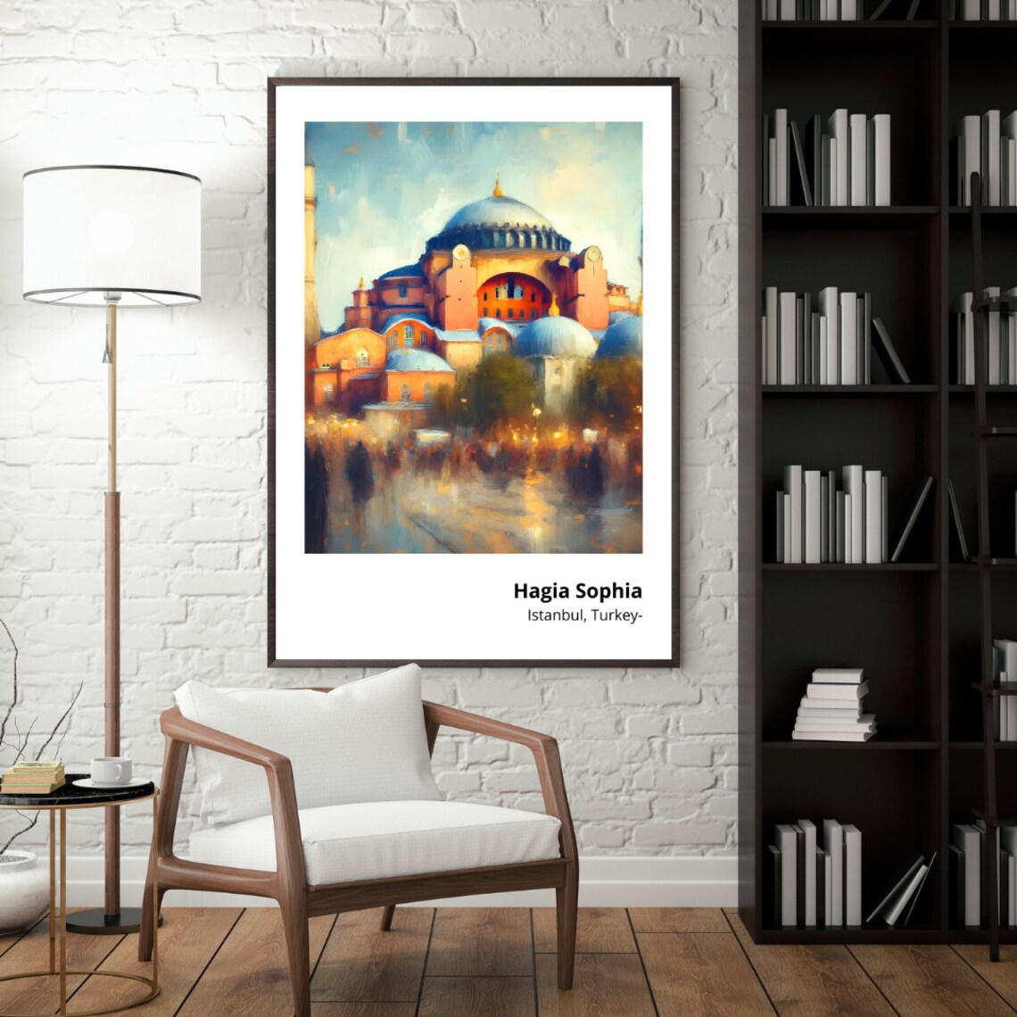 Hagia Sophia Istanbul Grand Dome Historic Architecture Poster - Image 3