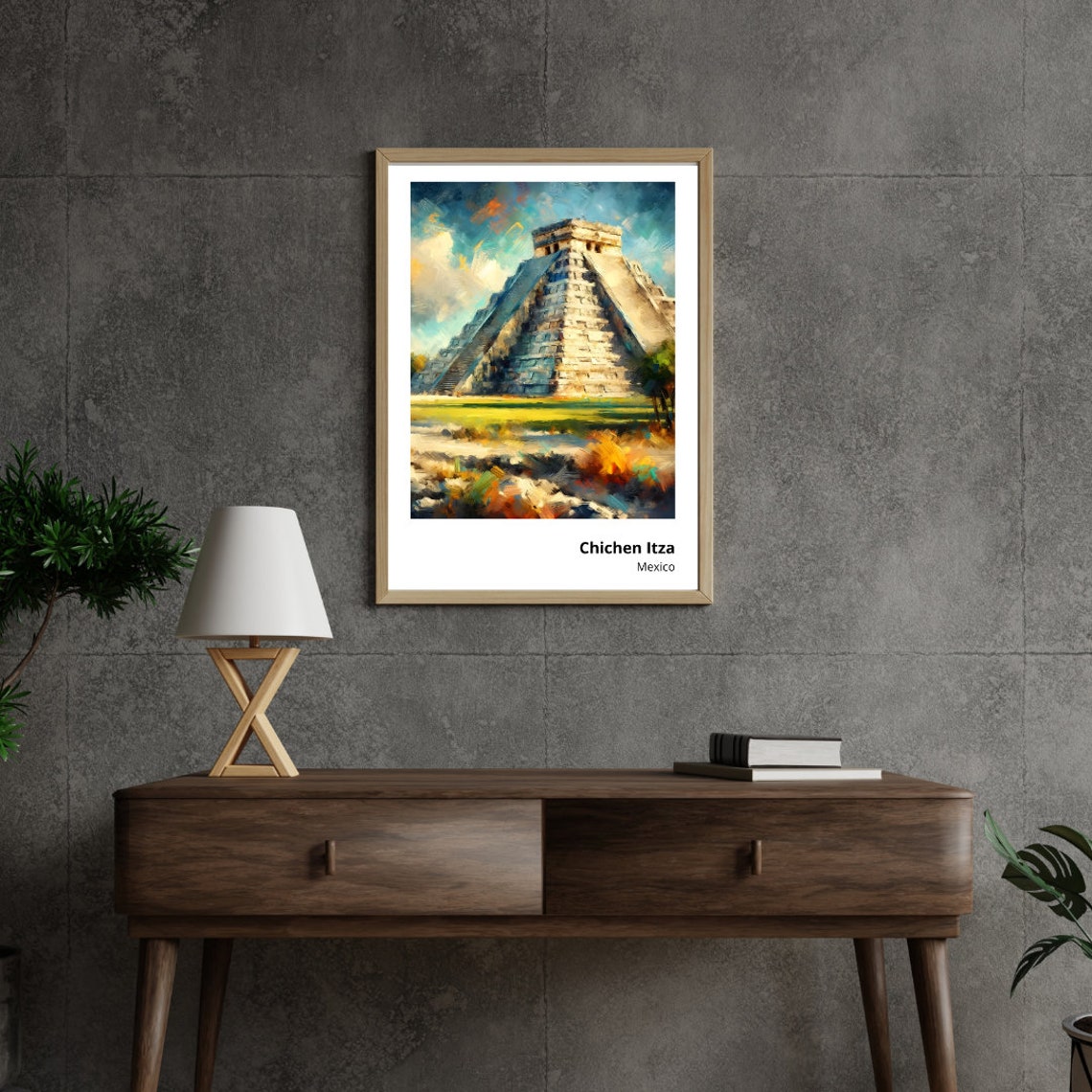 Chichen Itza Mexico El Castillo Mayan Pyramid Ancient Poster - Image 2