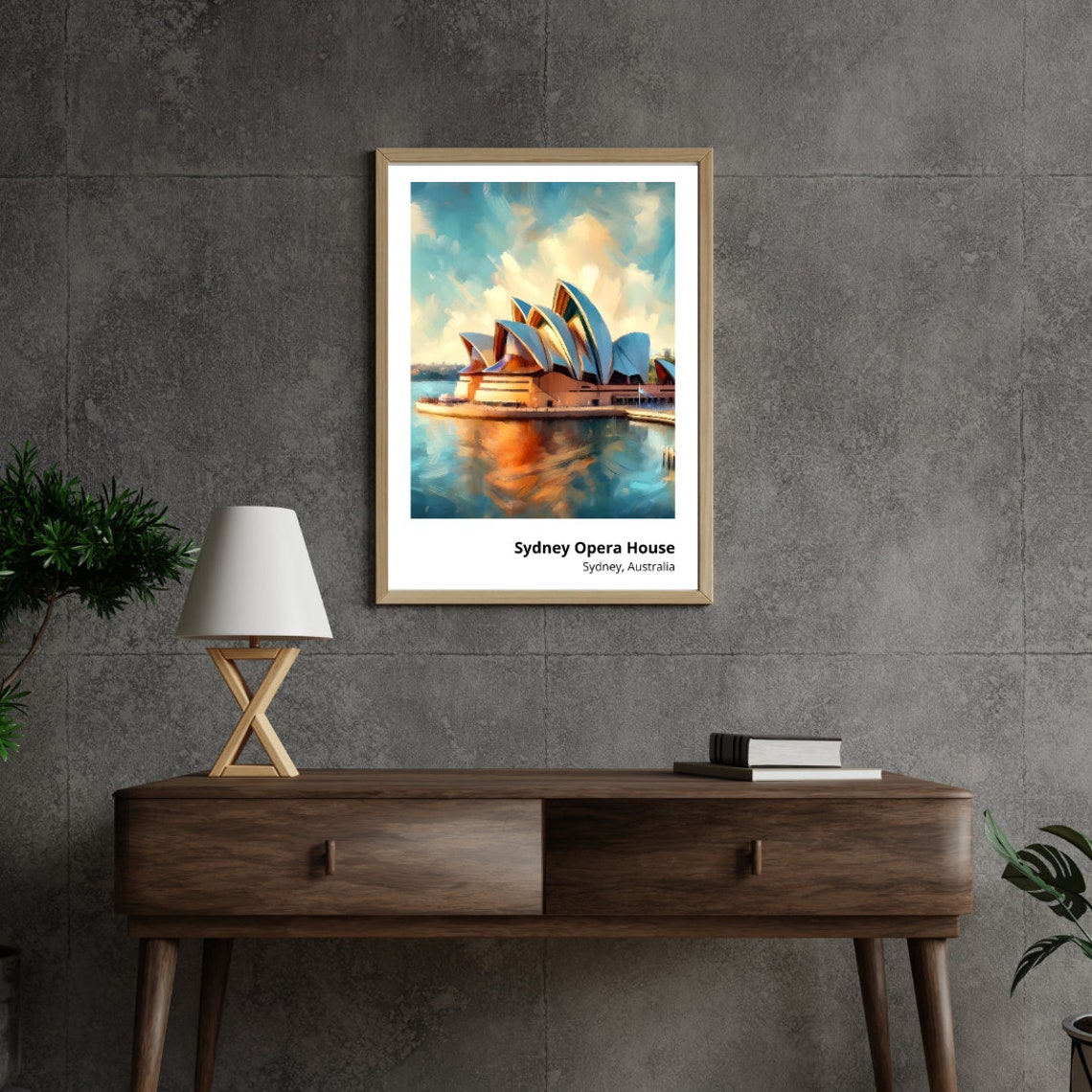 Sydney Opera House Australia Iconic Sails Harbor Reflection Art Poster - Image 2