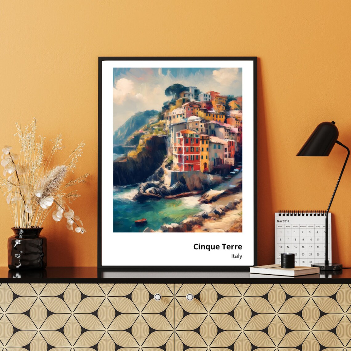 Cinque Terre Italy Colorful Cliffside Coastal Village View Poster - Image 3