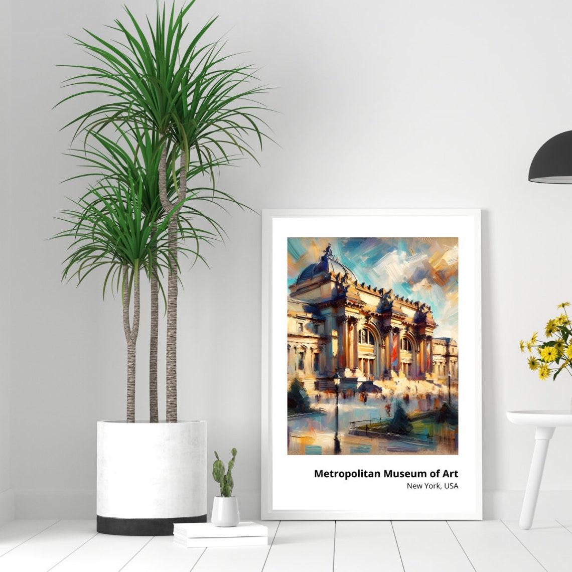 Metropolitan Museum Of Art Print Stunning Painting Of Iconic Nyc Landmark Historic Wall Decor Majestic New York Architecture Art - Image 5