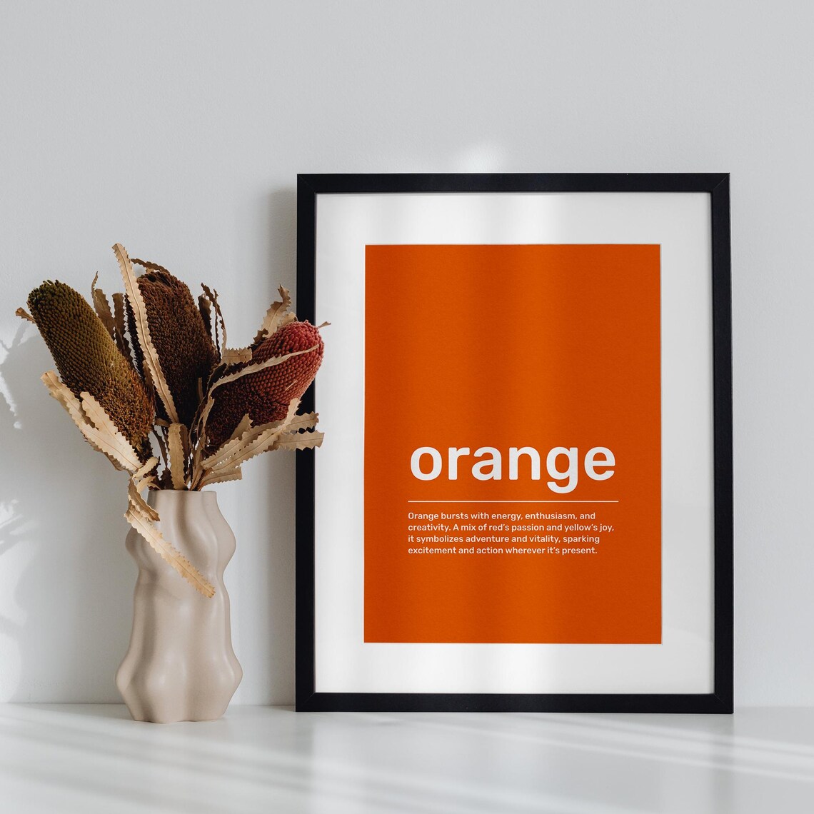 Orange Color Definition Dictionary Typography Minimalist Art Print - Image 2