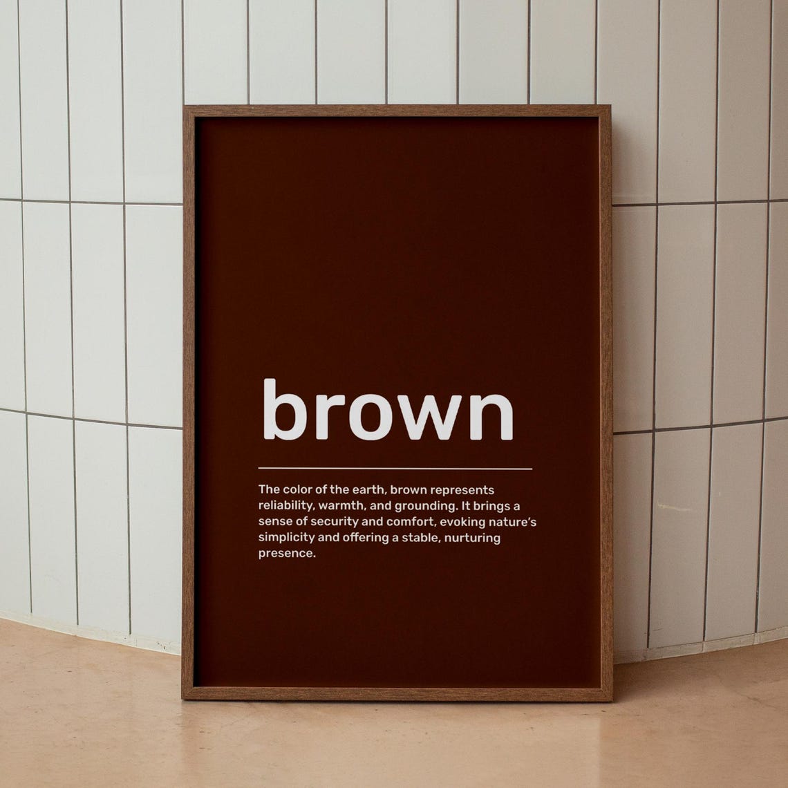 Brown Color Definition Dictionary Typography Minimalist Art Print - Image 3