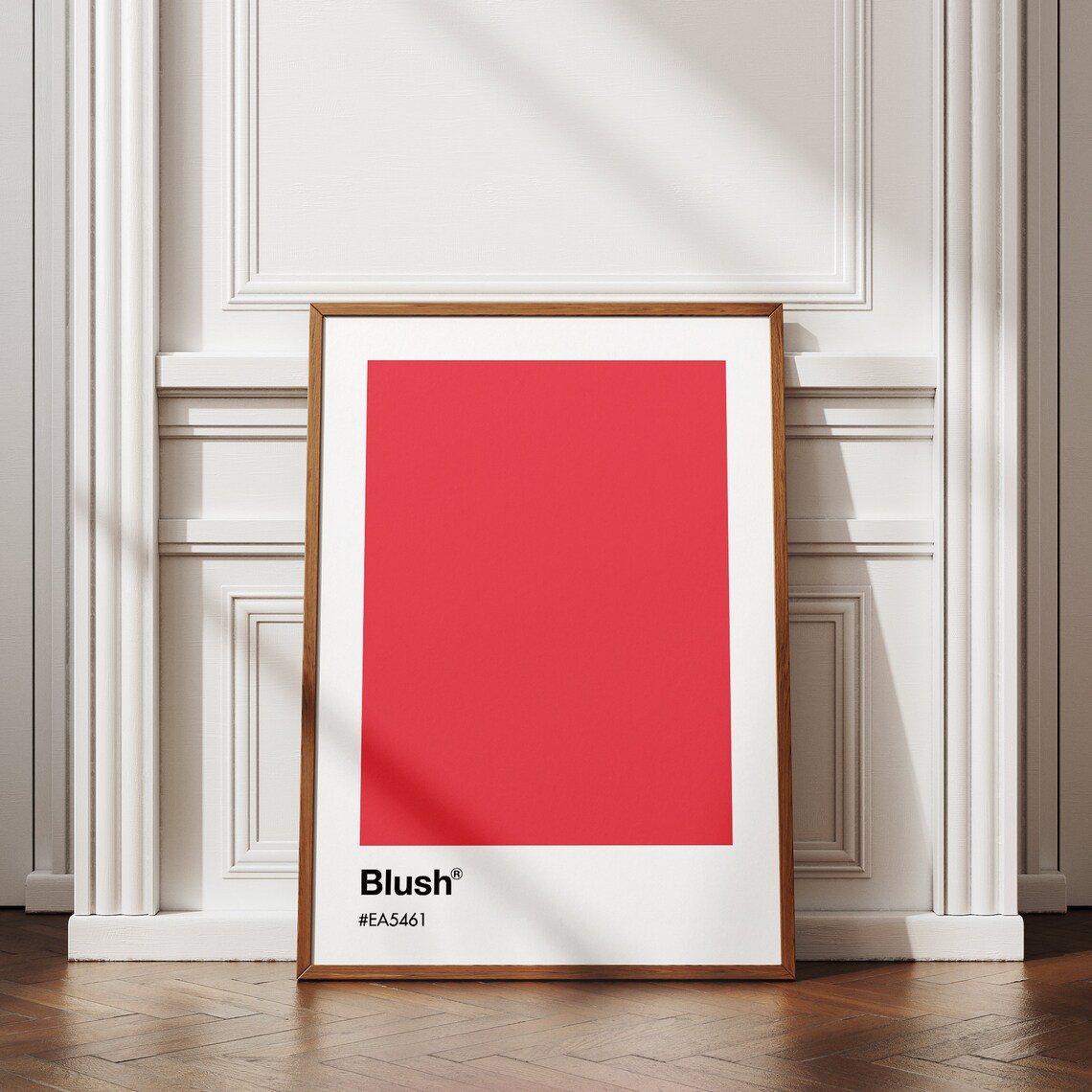 Blush Red Pantone Style Color Block Minimalist Gallery Art Print