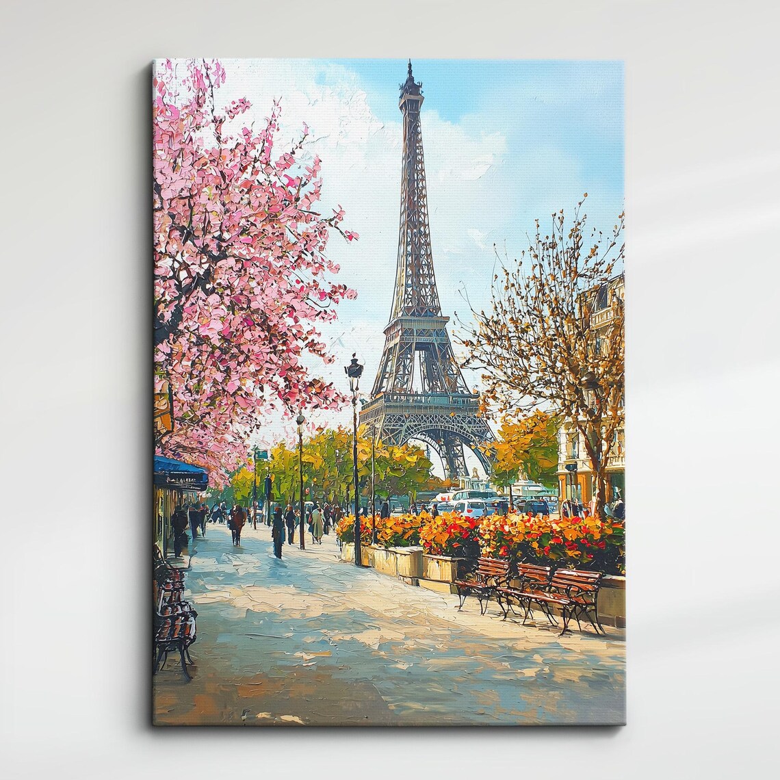 Paris Eiffel Tower Oil Painting Style Art Print