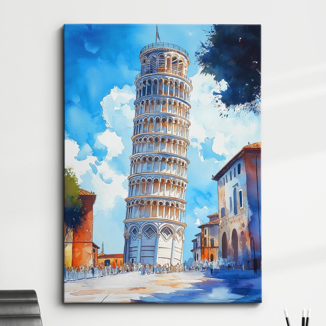 Leaning Tower Of Pisa Abstract Modern Europe Art Print
