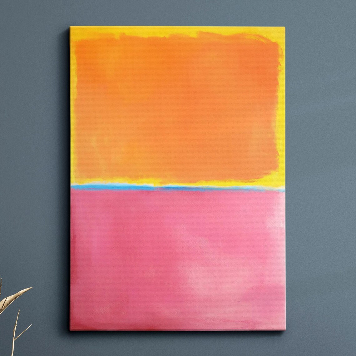 Rothko Style Orange Pink Color Field Abstract Canvas Art Poster