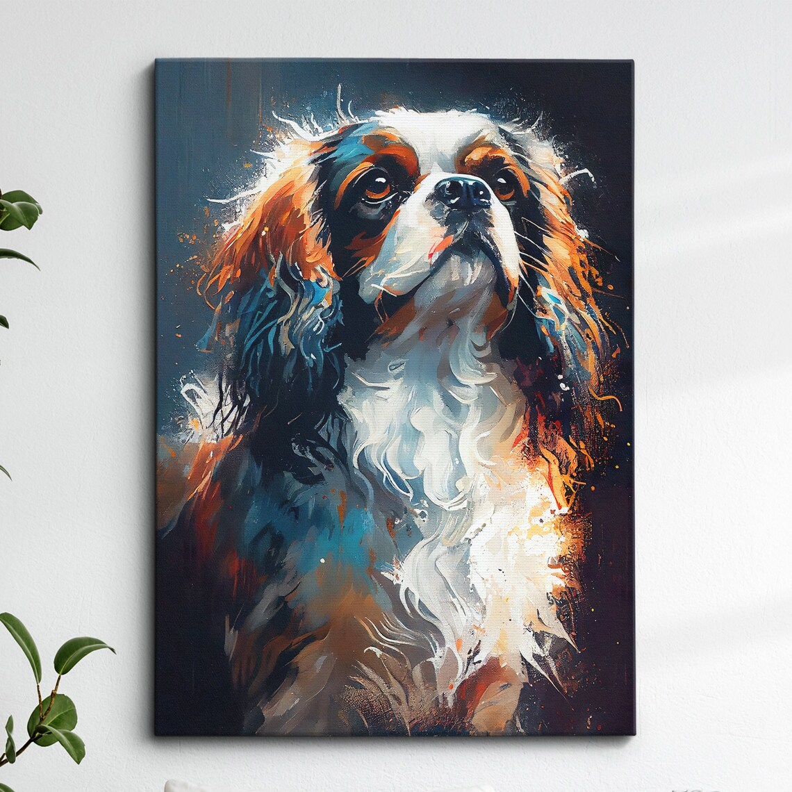 Cavalier King Charles Abstract Dog Art Print