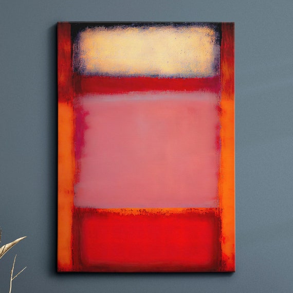 Modern Abstract Red Pink Exhibition Oil Painting Wall Art Framed Canvas Poster Print Home Living Room Decor