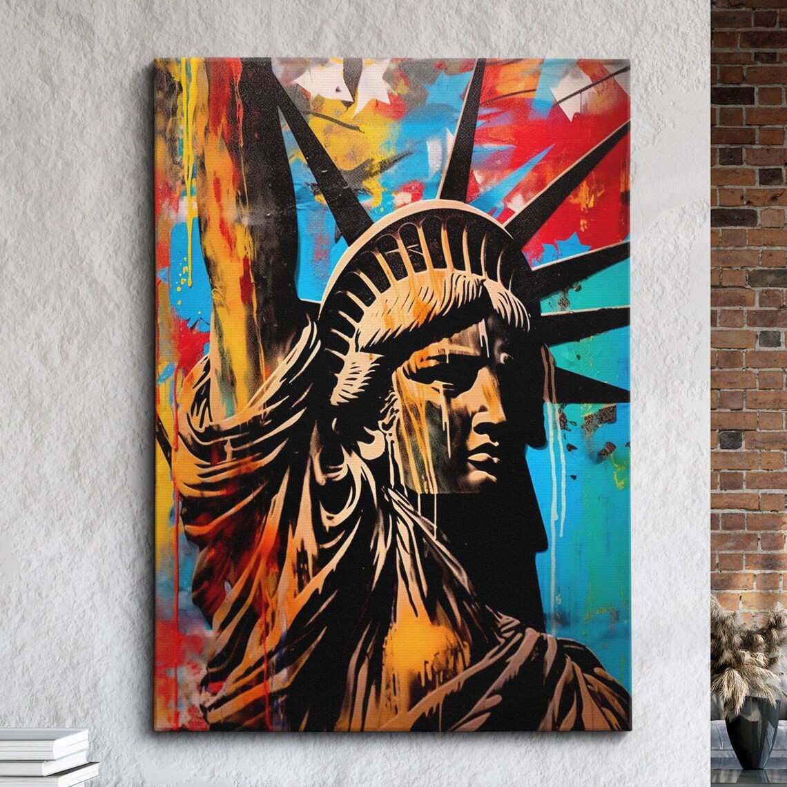 Statue Of Liberty Bold Pop Art Graffiti Style New York City Poster