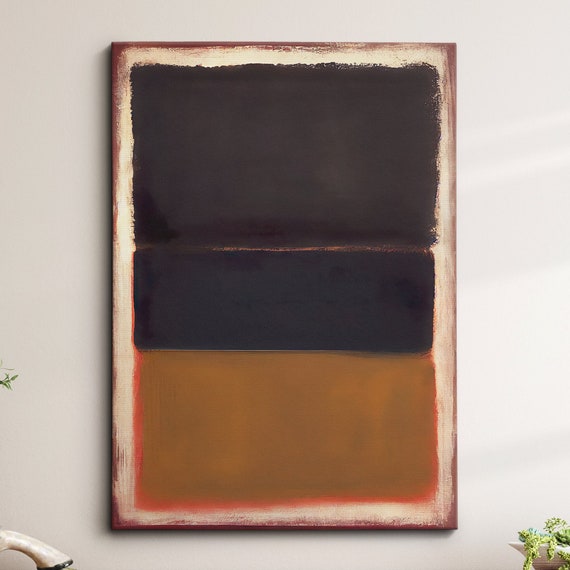 Modern Abstract Brown Black Exhibition Oil Painting Wall Art Framed Canvas Poster Print Home Living Room Decor
