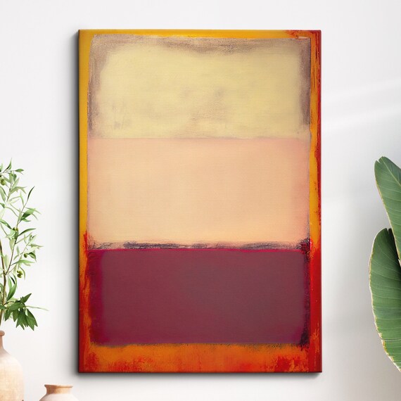 Modern Abstract Beige Purple Exhibition Oil Painting Wall Art Framed Canvas Poster Print Home Living Room Decor