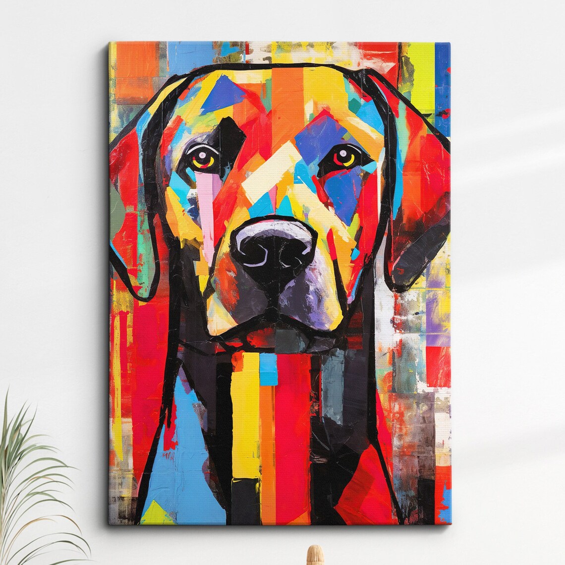 Labrador Retriever Bold Geometric Pop Art Portrait Painting Poster