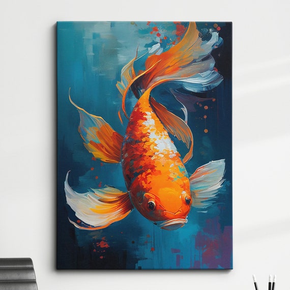 Bright Colorful Fish Abstract Art Print