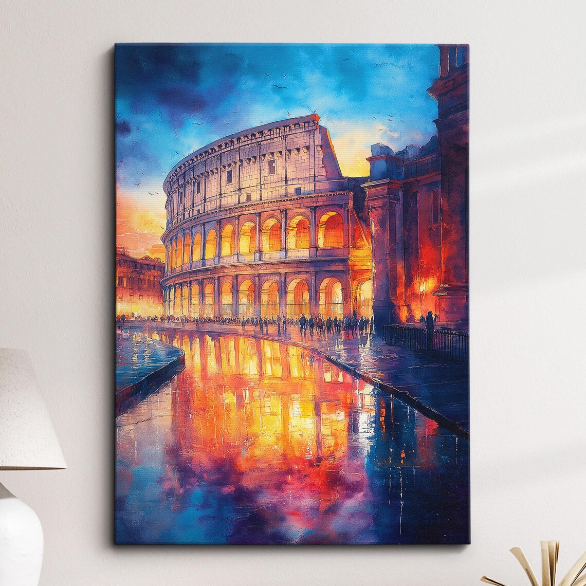 The Colosseum Rome Abstract Landmark Travel Poster