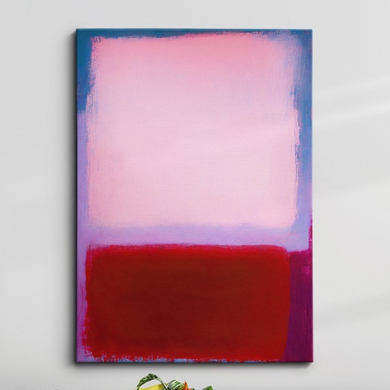 Modern Abstract Pink Purple Exhibition Oil Painting Wall Art Framed Canvas Poster Print Home Living Room Decor