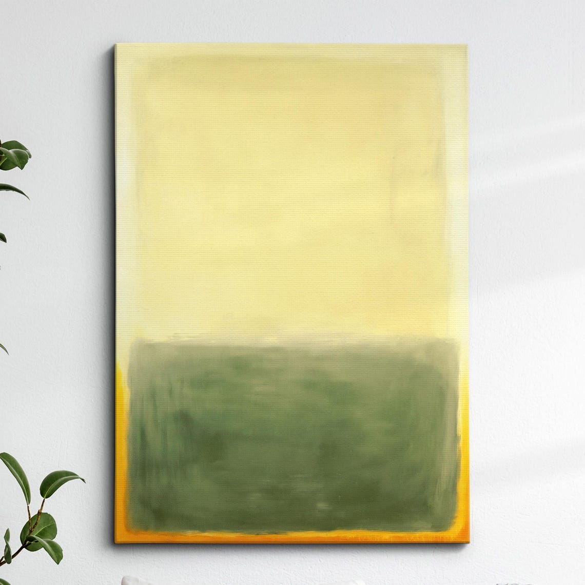 Rothko Style Beige Sage Green Minimal Abstract Blocks Art Poster