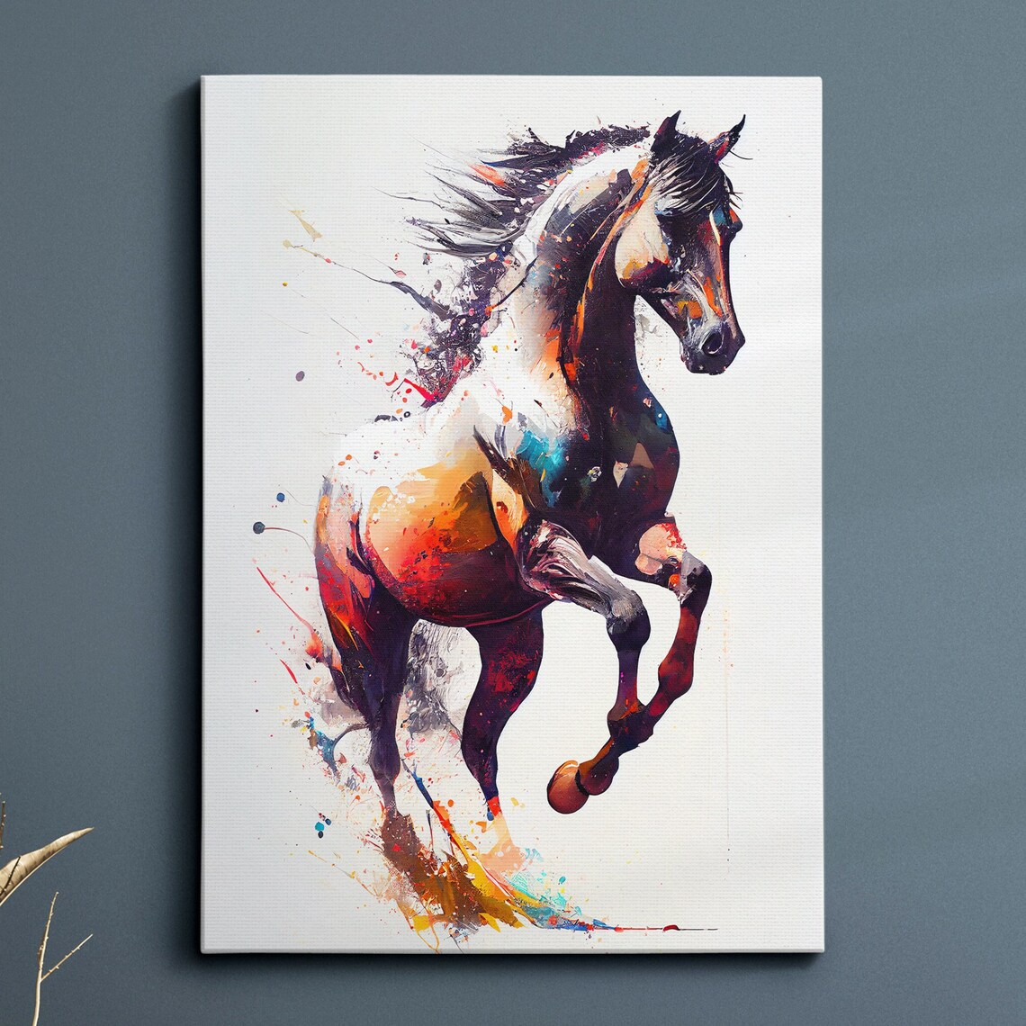 Colorful Horse Abstract Oil Painting Art Print