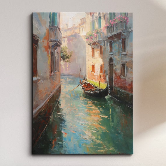 Venice Italy Canal Cathedral Abstract Modern Travel Poster