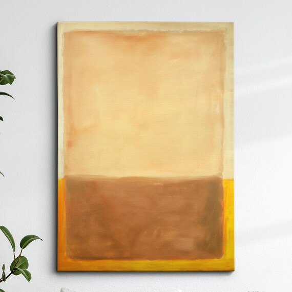 Modern Abstract Beige Brown Exhibition Oil Painting Wall Art Framed Canvas Poster Print Home Living Room Decor