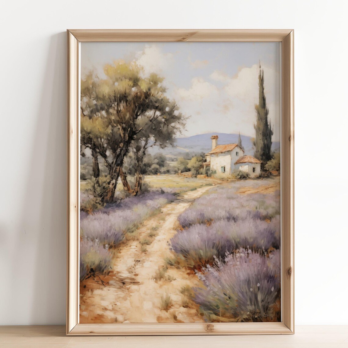 Spring Landscape, Cottagecore Farmhouse Decor