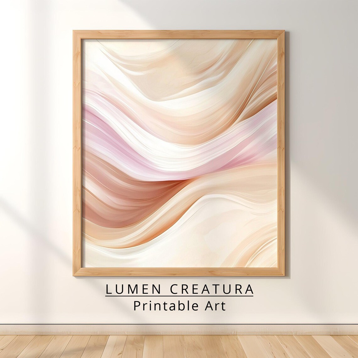 Neutral Muted Vintage Living Room Art Print