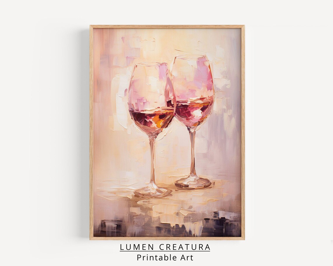 Cute Wine Glasses, Romantic Valentine Decor - Image 4