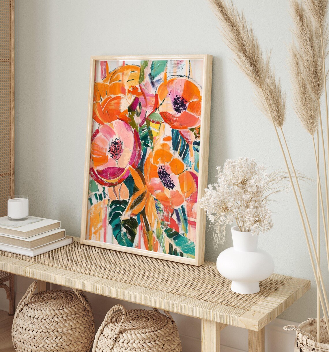 Vintage Abstract Botanical Floral Bouquet Art Print - Image 4