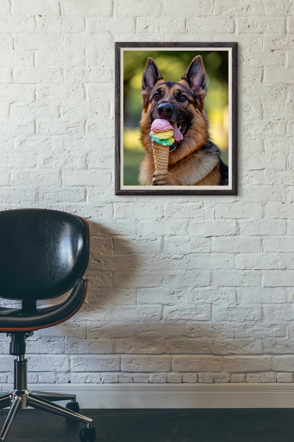 German Shepherd Funny Dog Lover Poster, Dessert Theme - Image 2