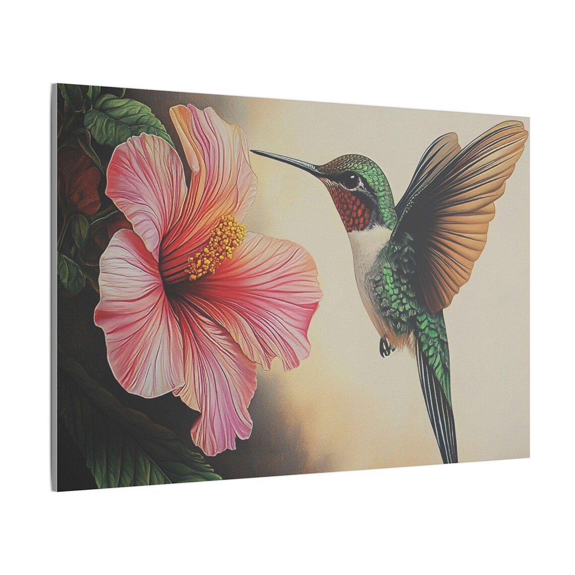 Hummingbird Bird Flower, Modern Nature Wall Art Print - Image 2