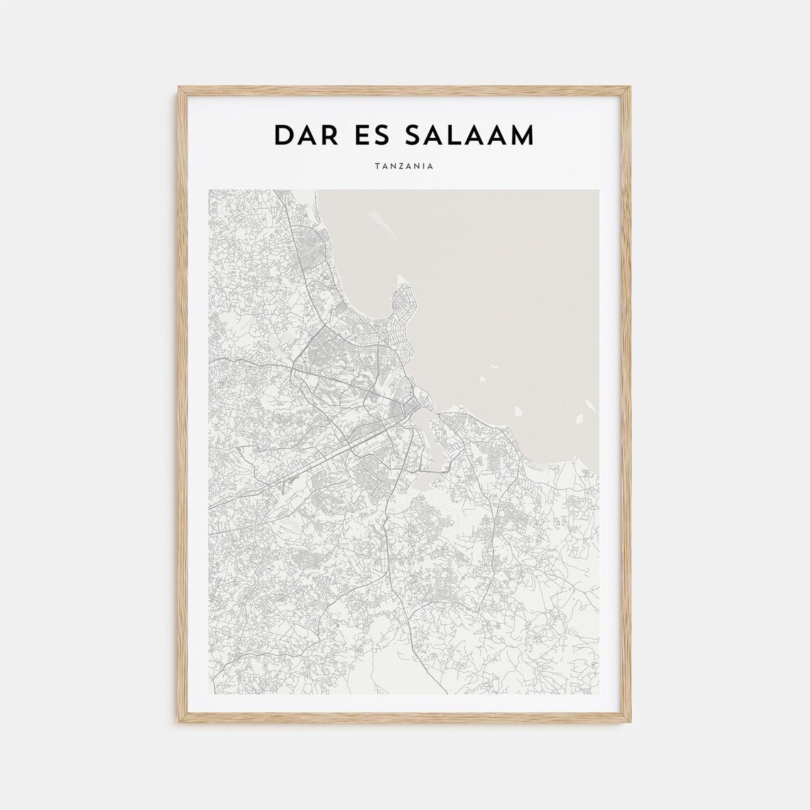 Dar Es Salaam Map Poster, Personalized Travel Art