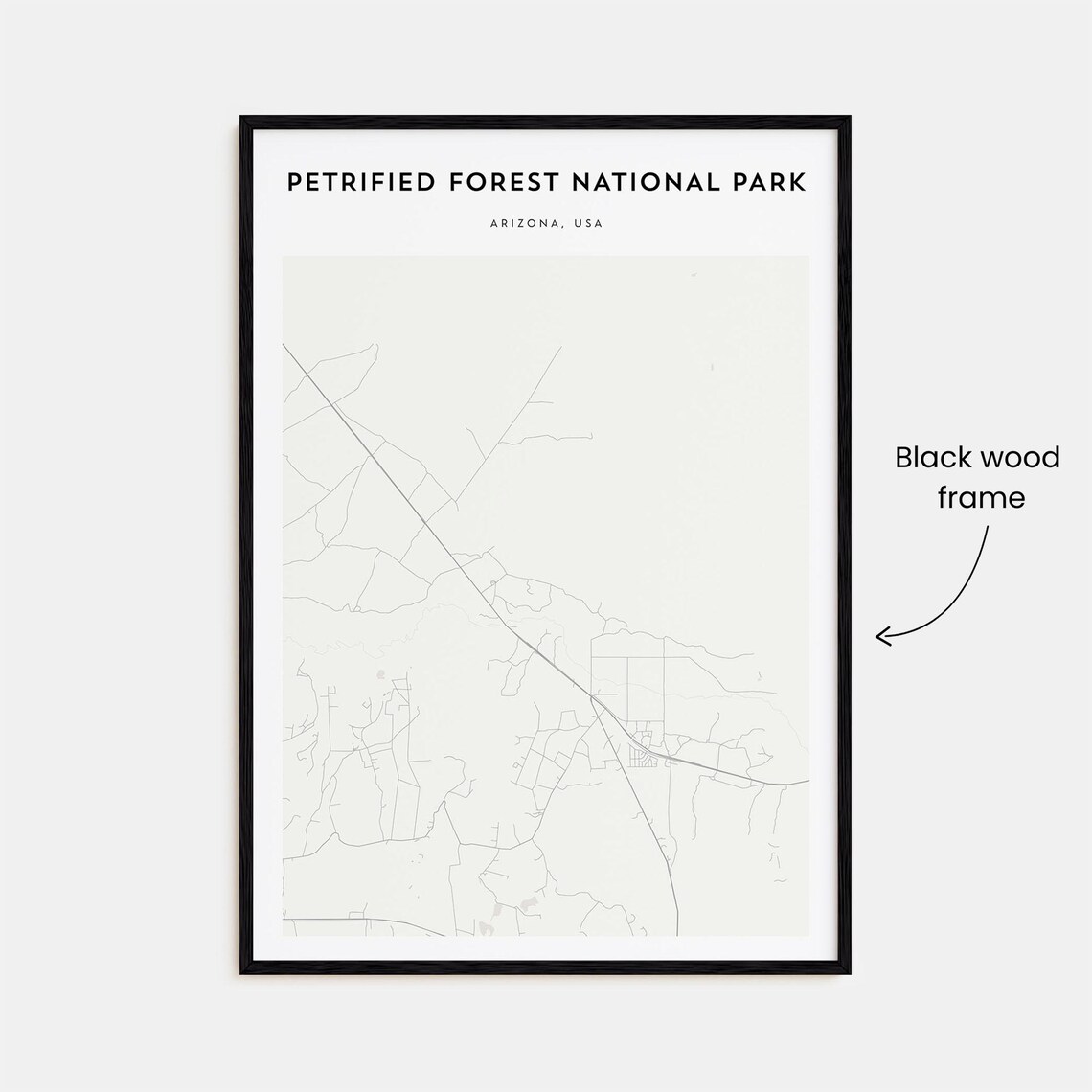 Petrified Forest National Park Arizona Minimal Map Art Poster - Image 3