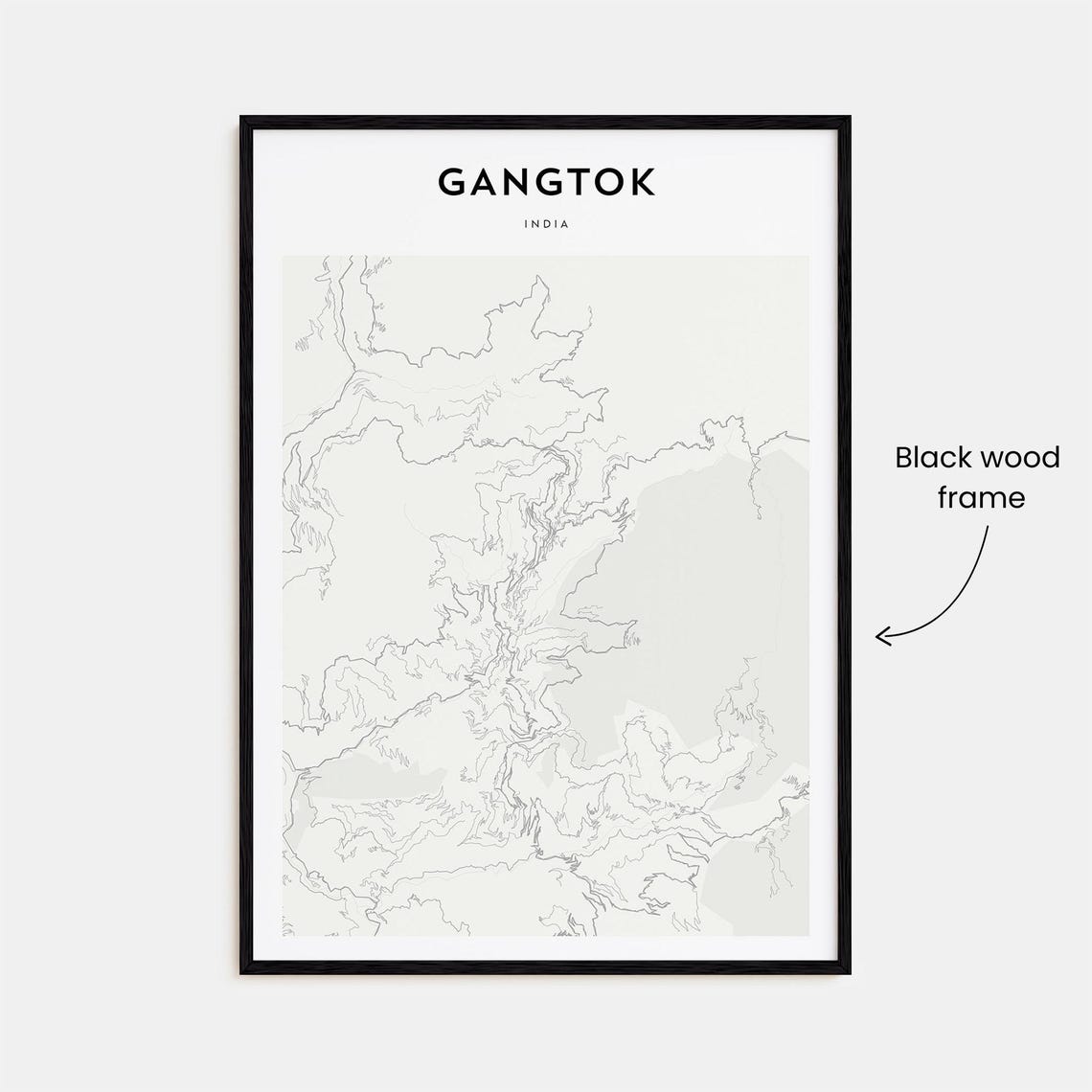 Gangtok Map Poster Gangtok Map Print Gangtok Personalized Map Art Gangtok Wall Art Gangtok Travel Poster Travel Gift India - Image 3
