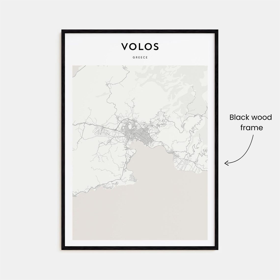 Volos Greece Elegant Minimalist Coastal City Map Art Poster Gift - Image 3